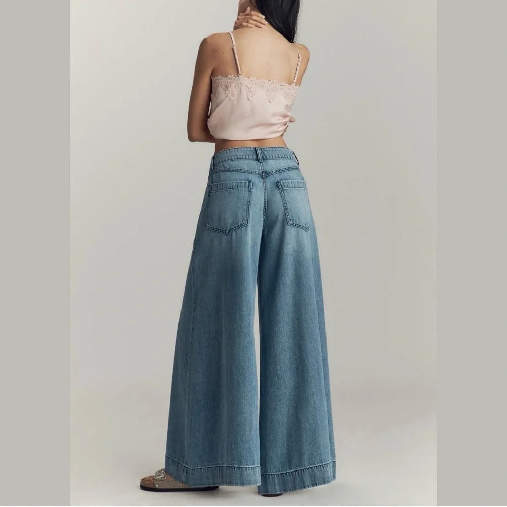 Anthropologie Pilcro Mid-Rise Super Wide Leg Jeans
Elkhorn Coral Blue 30 NWT - Picture 16 of 16